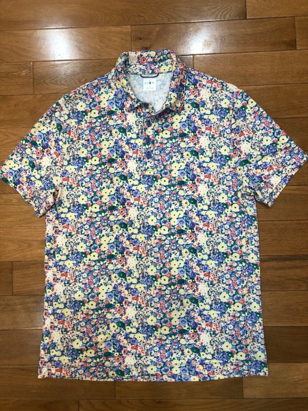 J Crew Men's Classic Fit Performance Polo Shirt with Coolmax UPF50+ Size L